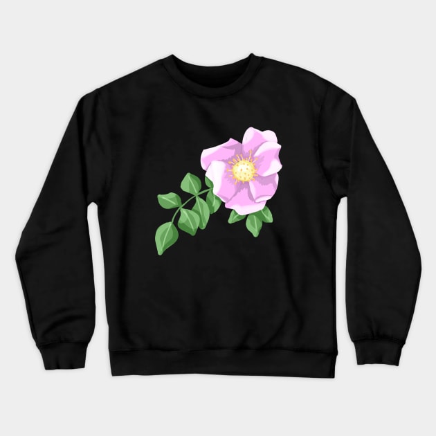 Dog Rose Crewneck Sweatshirt by Amalus-files